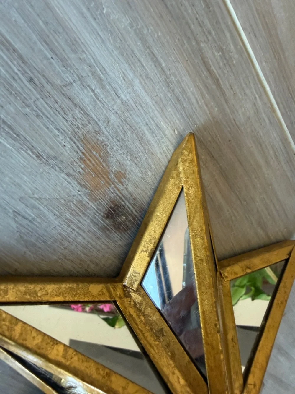 Crate&Barrel Gold Mirrored Star Tree Topper